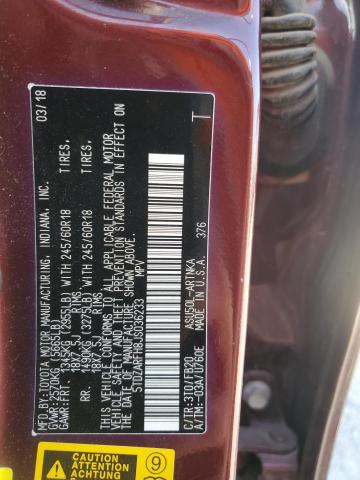 2018 Toyota Highlander Le VIN: 5TDZARFH8JS036233 Lot: 54241304