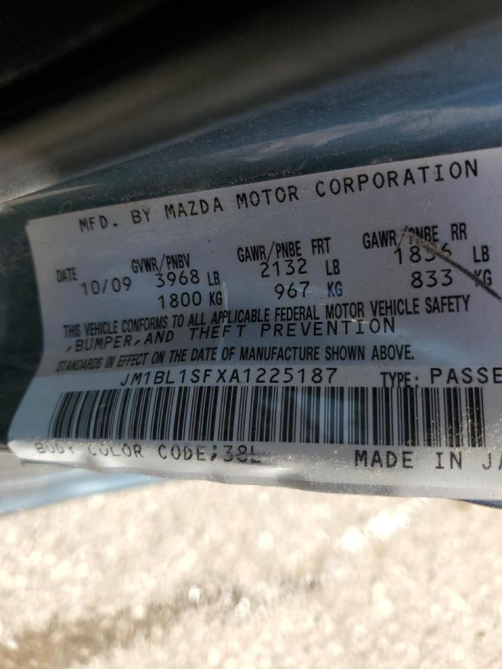 JM1BL1SFXA1225187 2010 Mazda 3 I