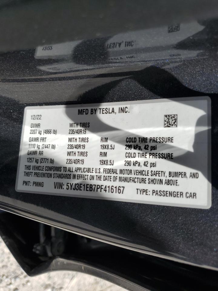 5YJ3E1EB7PF416167 2023 Tesla Model 3