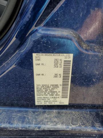 2020 Nissan Altima S VIN: 1N4BL4BVXLC188647 Lot: 55392454