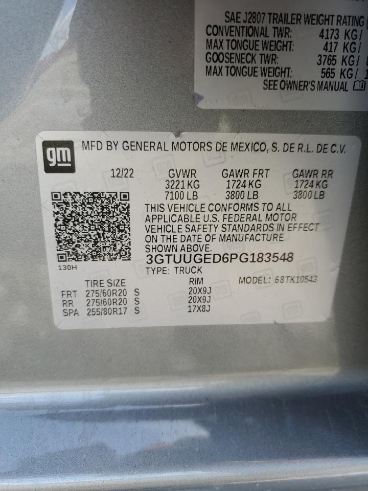 3GTUUGED6PG183548 2023 GMC Sierra K1500 Denali