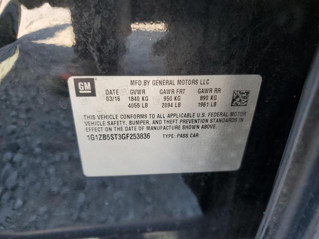 2016 Chevrolet Malibu Ls VIN: 1G1ZB5ST3GF253836 Lot: 55642374