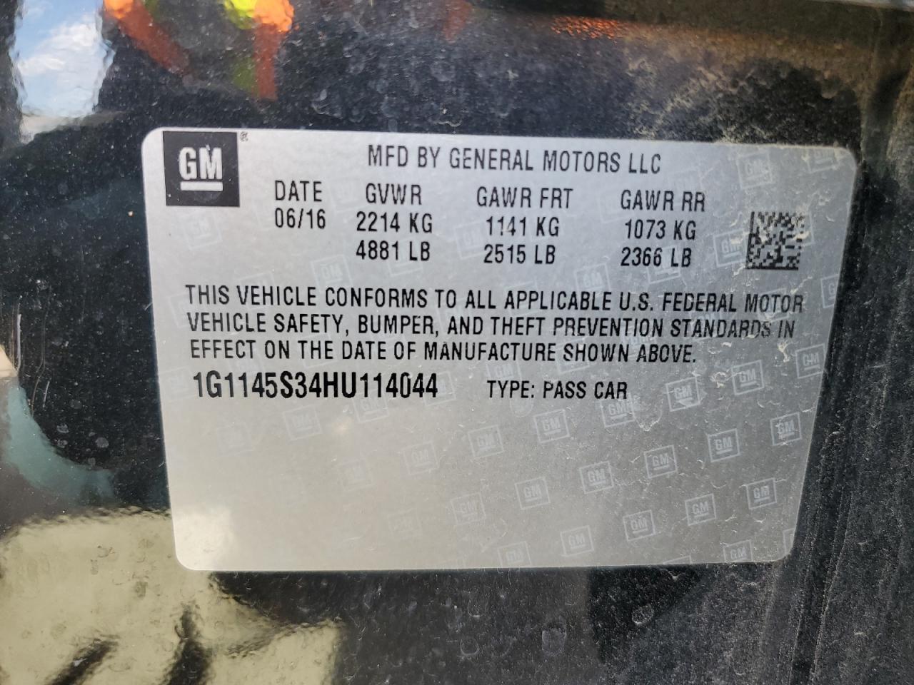 1G1145S34HU114044 2017 Chevrolet Impala Premier