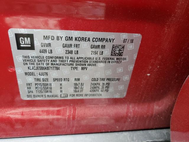 2019 Buick Encore Preferred VIN: KL4CJESB6KB717784 Lot: 55097394