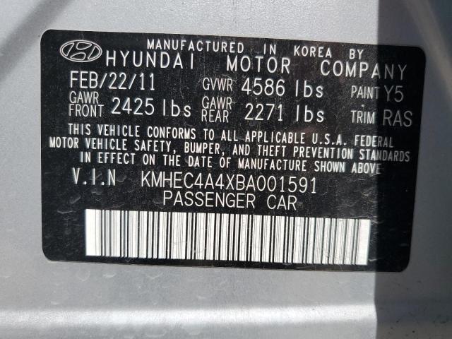 2011 Hyundai Sonata Hybrid VIN: KMHEC4A4XBA001591 Lot: 55509204