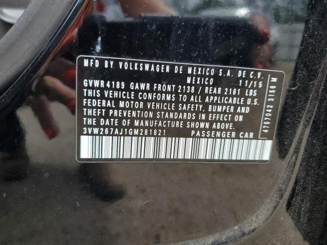 2016 Volkswagen Jetta S VIN: 3VW267AJ1GM281821 Lot: 54877664