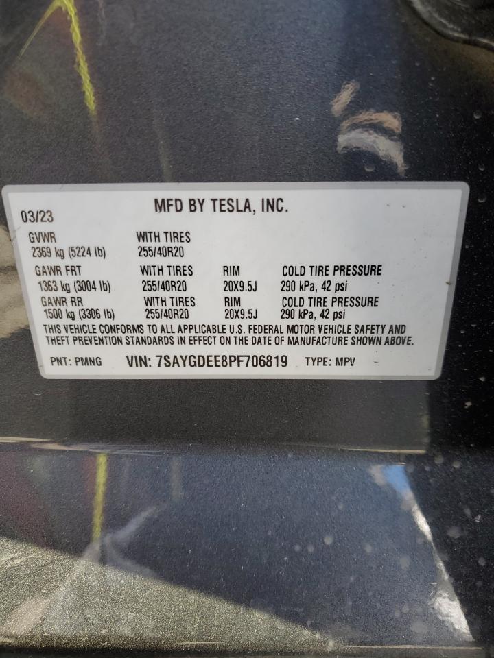 7SAYGDEE8PF706819 2023 Tesla Model Y