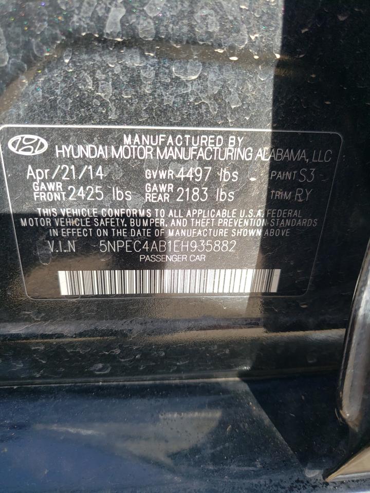 2014 Hyundai Sonata Se vin: 5NPEC4AB1EH935882