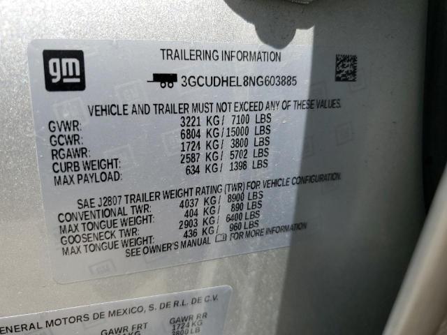 2022 Chevrolet Silverado K1500 Zr2 VIN: 3GCUDHEL8NG603885 Lot: 55512424