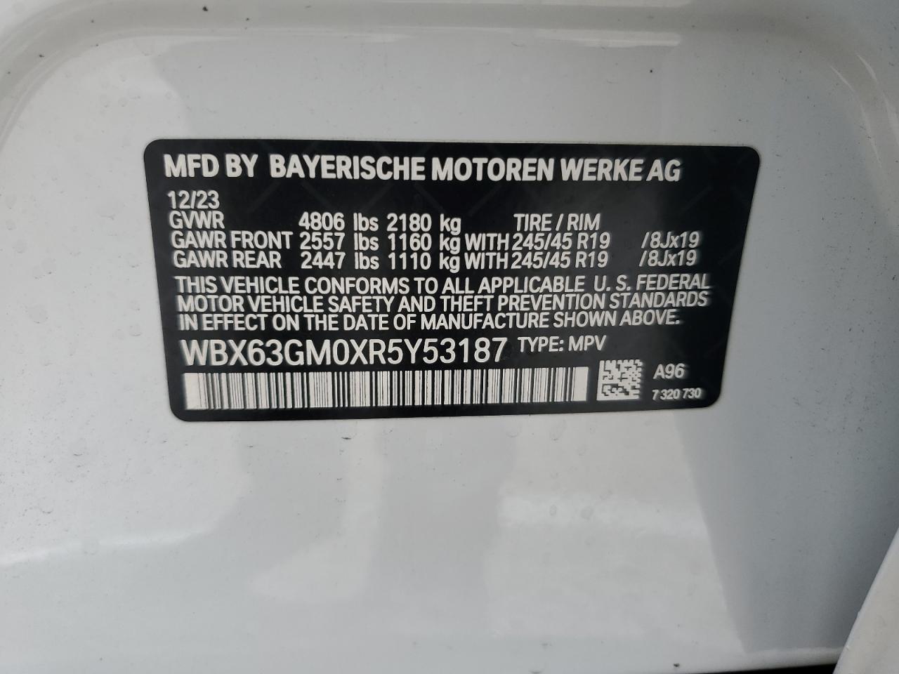 WBX63GM0XR5Y53187 2024 BMW X2 xDrive28I