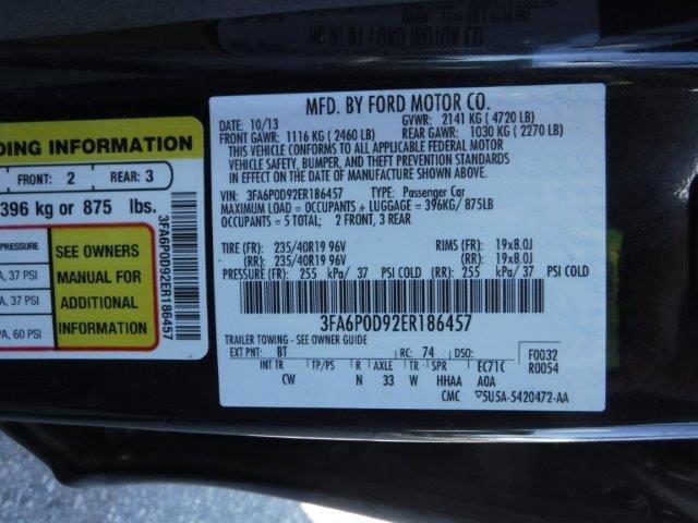 2014 Ford Fusion Titanium VIN: 3FA6P0D92ER186457 Lot: 52365244