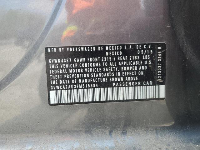 2015 VOLKSWAGEN GOLF SPORT - 3VWCA7AU3FM515694