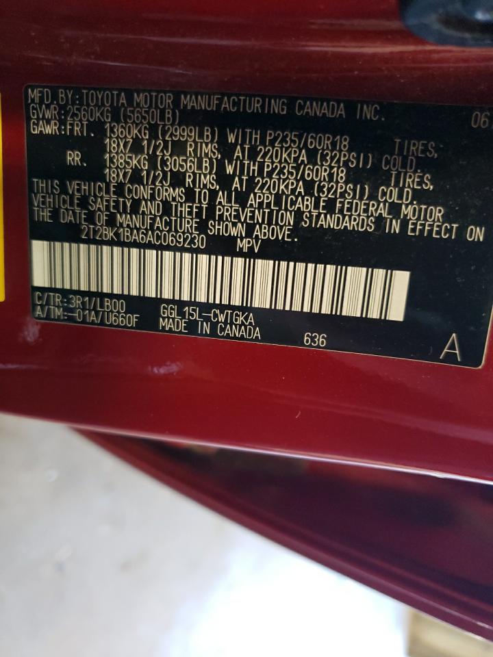 2T2BK1BA6AC069230 2010 Lexus Rx 350