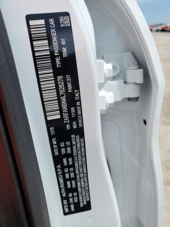 ZARFANBN4L7626276 2020 Alfa Romeo Giulia Ti