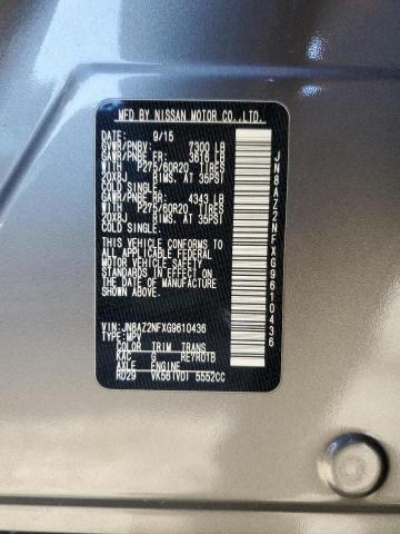 2016 INFINITI QX80 - JN8AZ2NFXG9610436
