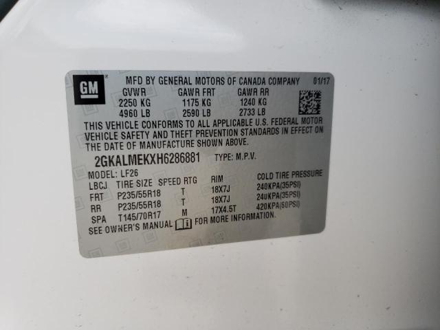 2017 GMC TERRAIN SL 2GKALMEKXH6286881