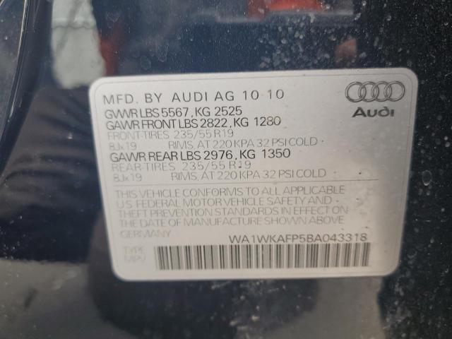 2011 Audi Q5 Prestige VIN: WA1WKAFP5BA043318 Lot: 54800394