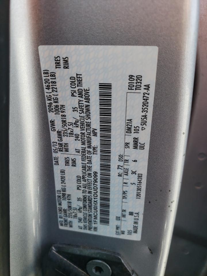 1FMCU0HX1DUD79099 2013 Ford Escape Sel