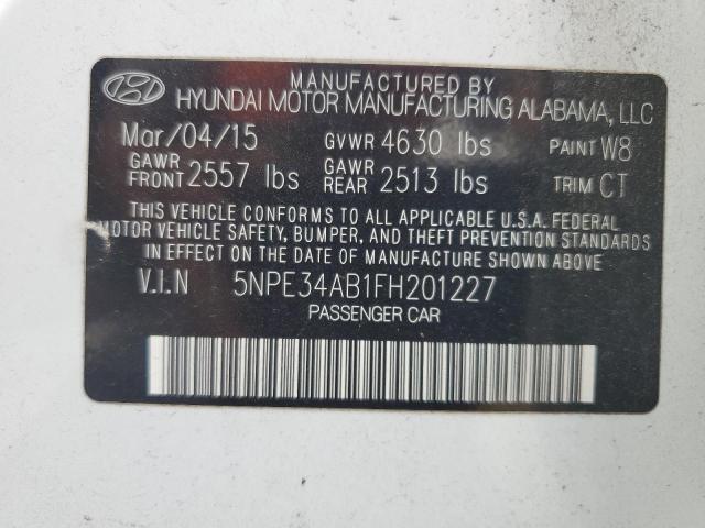2015 Hyundai Sonata Sport VIN: 5NPE34AB1FH201227 Lot: 57258934