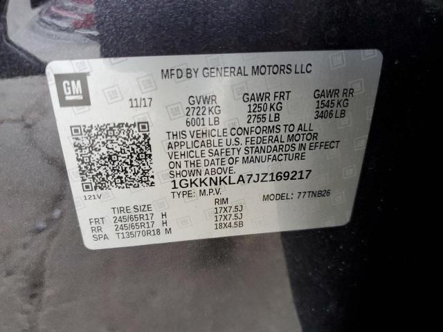 2018 GMC Acadia Sle VIN: 1GKKNKLA7JZ169217 Lot: 54018374