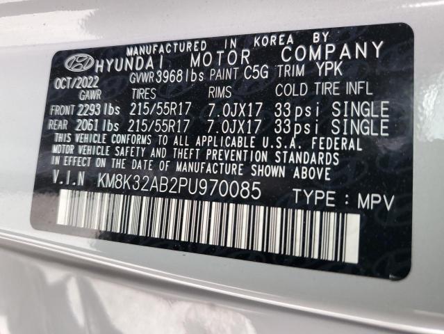 2023 Hyundai Kona Sel VIN: KM8K32AB2PU970085 Lot: 57097944