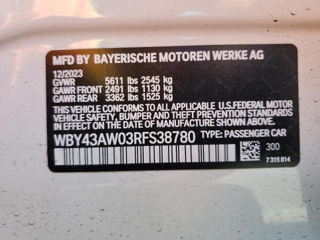 2024 BMW I4 EDRIVE WBY43AW03RFS38780