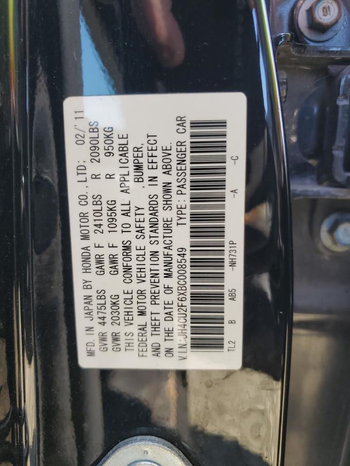 JH4CU2F6XBC008549 2011 Acura Tsx