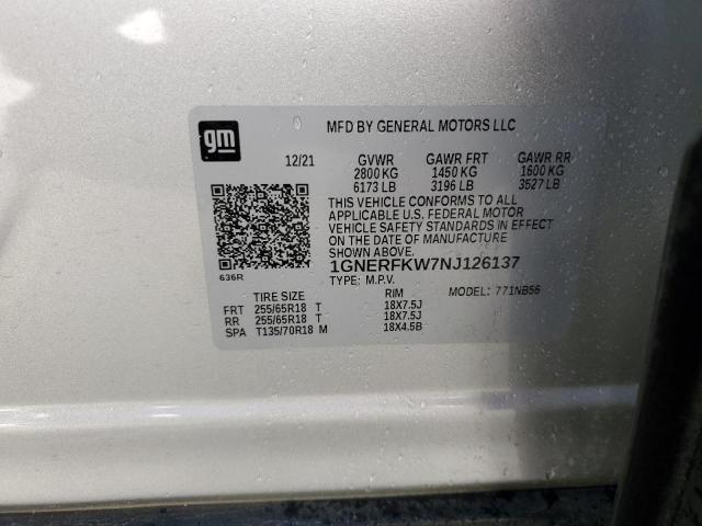 2022 Chevrolet Traverse Ls VIN: 1GNERFKW7NJ126137 Lot: 55537364