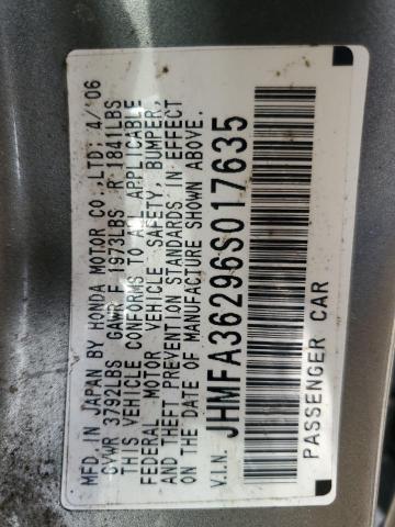 JHMFA36296S017635 2006 Honda Civic Hybrid