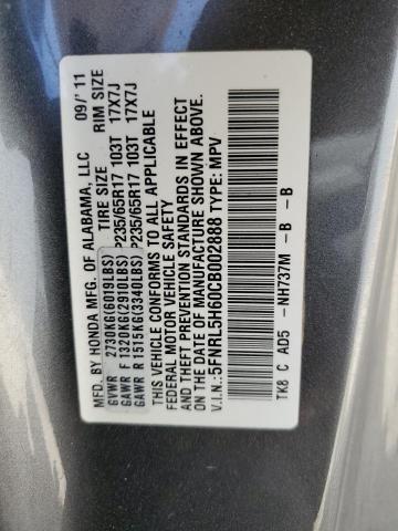 2012 Honda Odyssey Exl VIN: 5FNRL5H60CB002888 Lot: 52658104