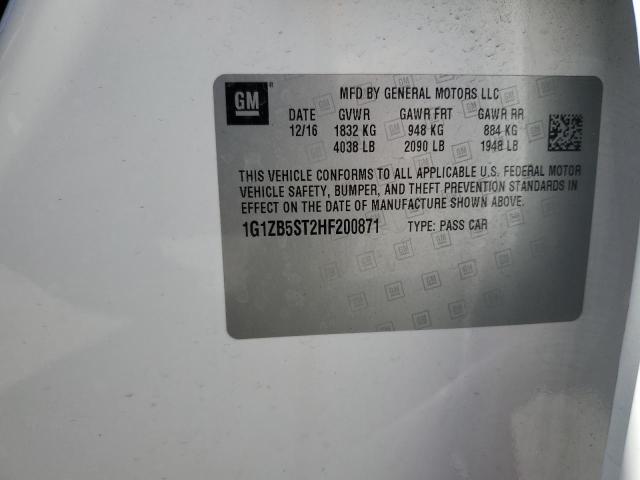 2017 Chevrolet Malibu Ls VIN: 1G1ZB5ST2HF200871 Lot: 53924084