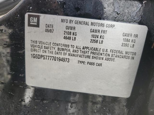 2007 Cadillac Cts Hi Feature V6 VIN: 1G6DP577770194973 Lot: 54443444