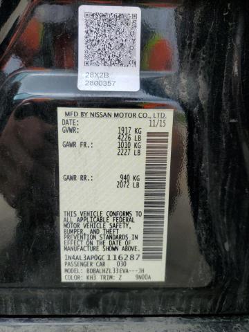 2016 NISSAN ALTIMA 2.5 - 1N4AL3AP0GC116287