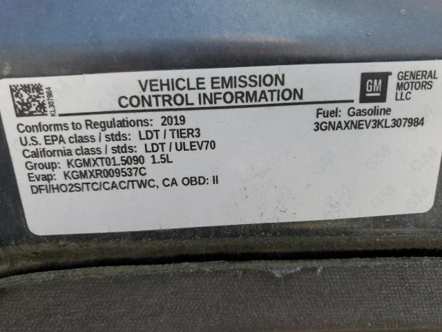 2019 Chevrolet Equinox Premier VIN: 3GNAXNEV3KL307984 Lot: 55682784