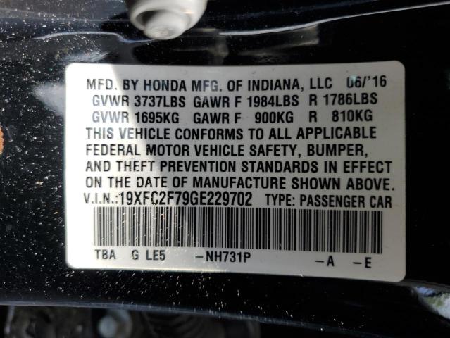 2016 HONDA CIVIC EX - 19XFC2F79GE229702