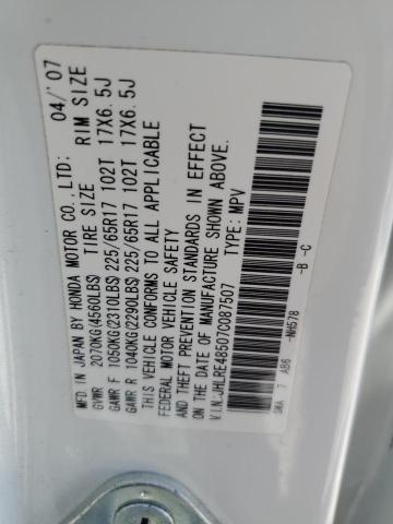 2007 Honda Cr-V Ex VIN: JHLRE48507C087507 Lot: 56581484