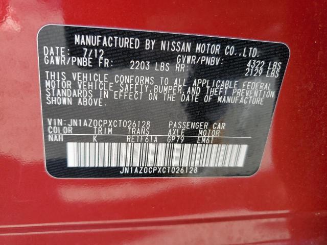 2012 Nissan Leaf Sv VIN: JN1AZ0CPXCT026128 Lot: 54048154