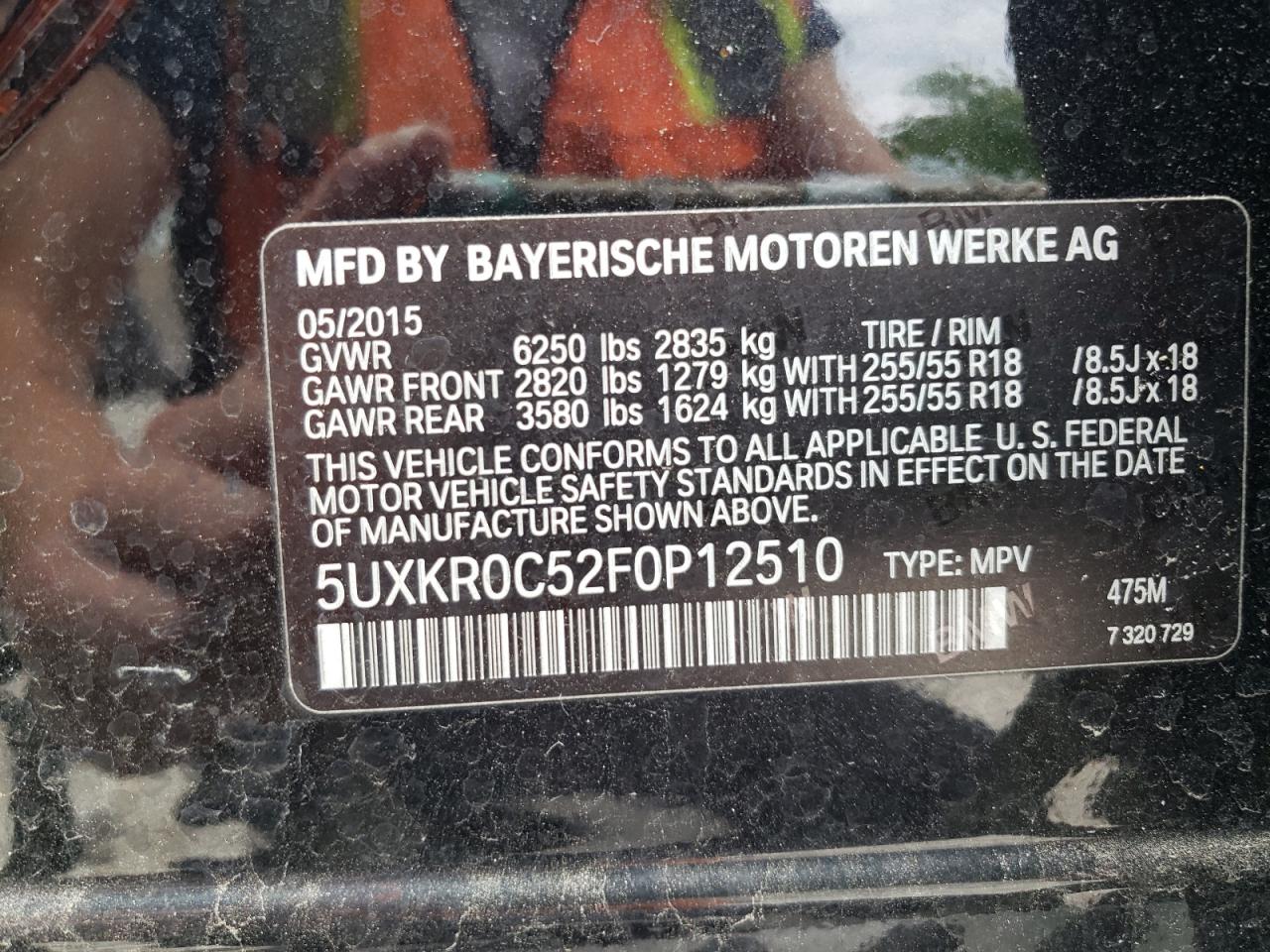 5UXKR0C52F0P12510 2015 BMW X5 xDrive35I