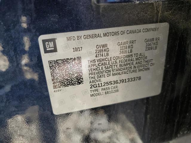 2018 Chevrolet Impala Premier VIN: 2G1125S36J9133378 Lot: 56397954