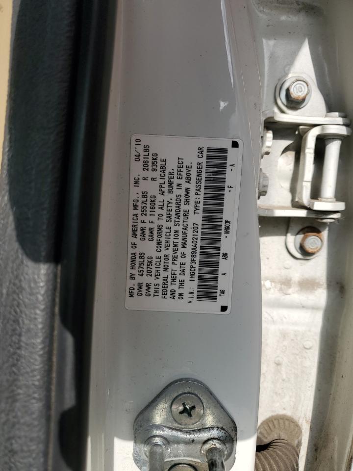 1HGCP3F89AA021207 2010 Honda Accord Exl