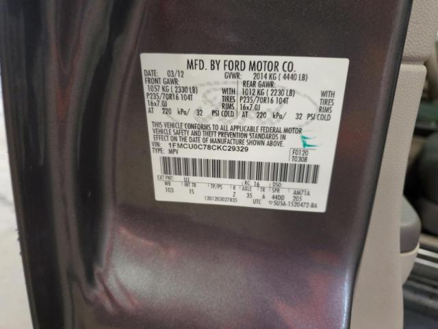 2012 Ford Escape Xls VIN: 1FMCU0C78CKC29329 Lot: 53476424