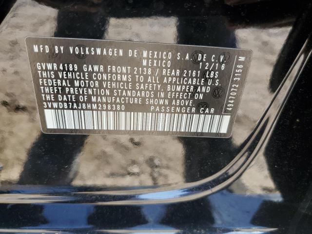 2017 VOLKSWAGEN JETTA SE - 3VWDB7AJ8HM298380
