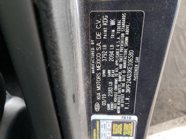 2019 Kia Forte Fe VIN: 3KPF24AD3KE106580 Lot: 54339904