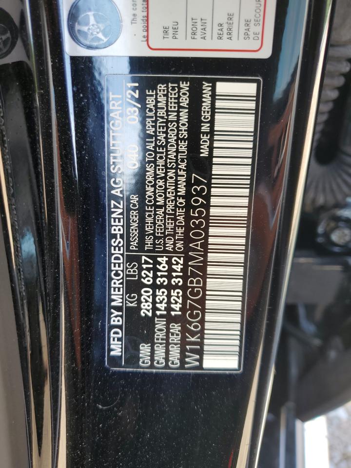 W1K6G7GB7MA035937 2021 Mercedes-Benz S 580 4Matic