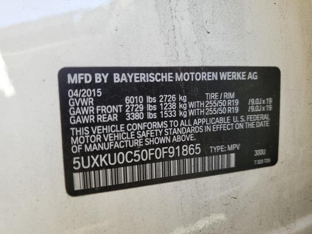 VIN 5UXKU0C50F0F91865 2015 BMW X6, Sdrive35I no.13