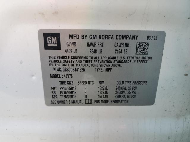 2013 Buick Encore VIN: KL4CJGSB0DB141625 Lot: 53439954