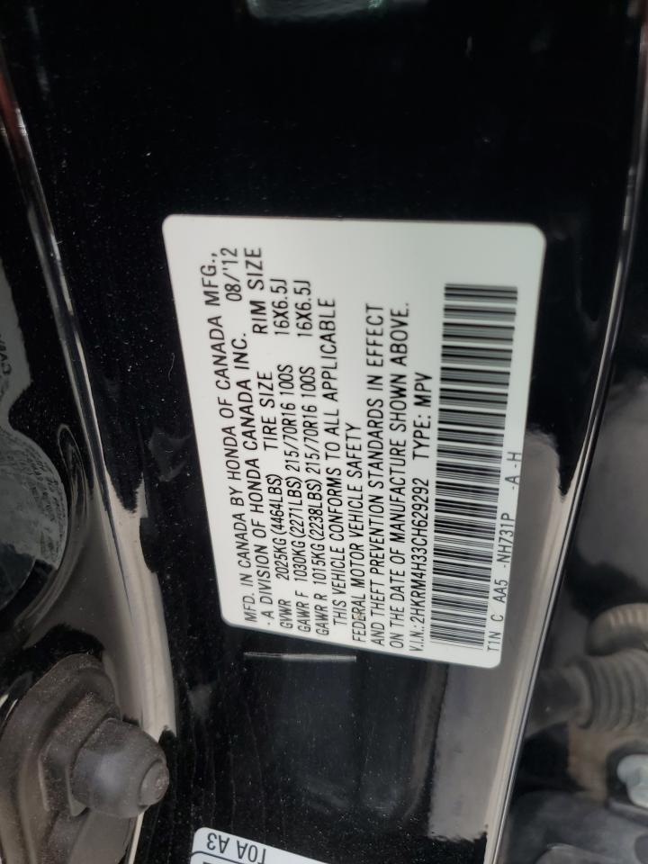 2HKRM4H33CH629292 2012 Honda Cr-V Lx