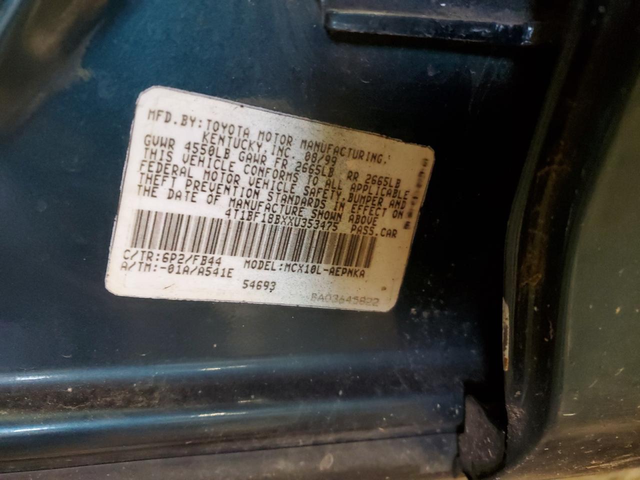 4T1BF18BXXU353475 1999 Toyota Avalon Xl