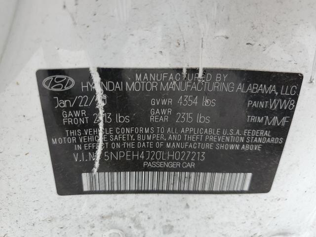 2020 Hyundai Sonata Limited VIN: 5NPEH4J20LH027213 Lot: 54690974