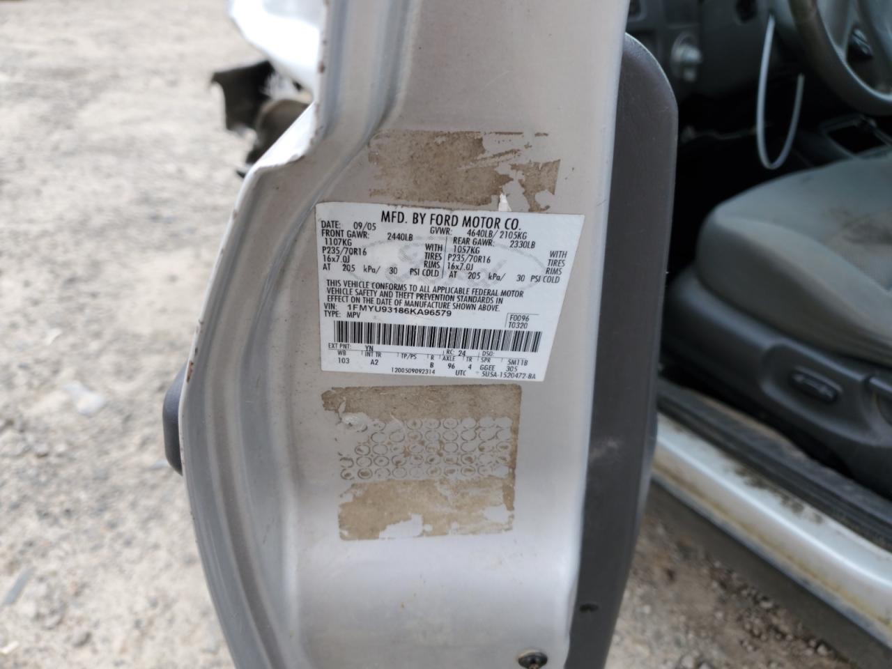 1FMYU93186KA96579 2006 Ford Escape Xlt